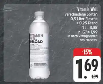 Edeka Vitamin well verschiedene sorten Angebot