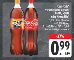 Edeka Coca-cola coca-cola verschiedene sorten Angebot