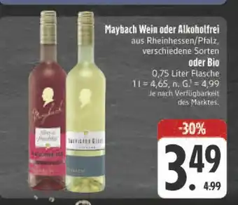 Edeka Maybach wein oder alkoholfrei Angebot