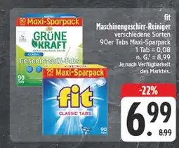 Edeka Fit maschinengeschirr-reiniger classic tabs Angebot