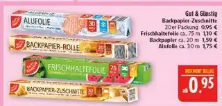 Marktkauf Gut & günstig backpapier-zuschnitte Angebot