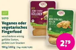 Biomarkt SOTO Veganes oder vegetarisches Fingerfood Angebot
