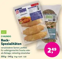 Biomarkt O MUNDO Back Spezialitäten Angebot