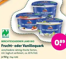 Biomarkt BERCHTESGADENER LAND BIO Frucht- oder Vanillequark Angebot