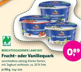 Biomarkt BERCHTESGADENER LAND BIO Frucht- oder Vanillequark Angebot
