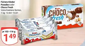 Globus Ferrero Kinder Paradiso oder Choco Fresh Angebot