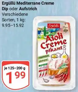 Globus Ergüllü Mediterrane Creme Dip oder Aufstrich Angebot