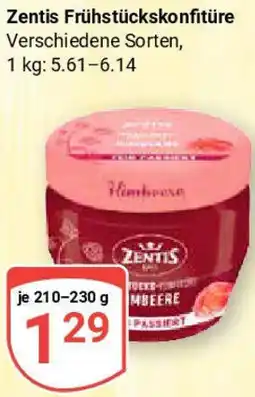 Globus Zentis Frühstückskonfitüre Angebot