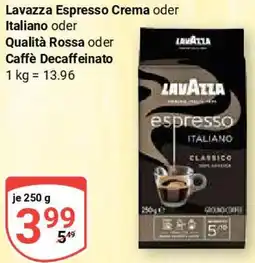 Globus Lavazza Espresso Crema oder Italiano oder Qualità Rossa oder Caffè Decaffeinato Angebot