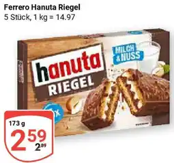 Globus Ferrero Hanuta Riegel Angebot