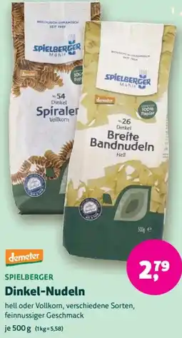 Biomarkt demeter SPIELBERGER Dinkel-Nudeln Angebot