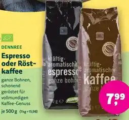 Biomarkt DENNREE Espresso oder Röstkaffee Angebot