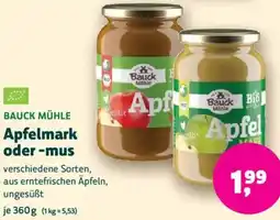 Biomarkt BAUCK MÜHLE Apfelmark oder -mus Angebot