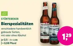 Biomarkt STÖRTEBEKER Bierspezialitäten Angebot