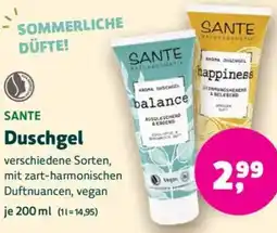 Biomarkt SANTE Duschgel Angebot