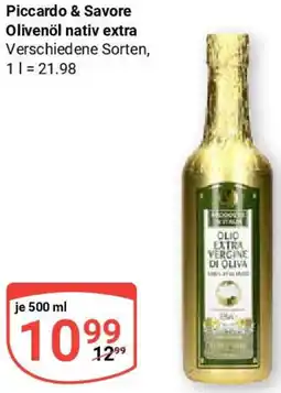 Globus Piccardo & Savore Olivenöl nativ extra Angebot