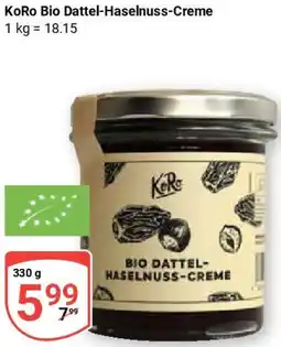 Globus KoRo Bio Dattel-Haselnuss-Creme Angebot