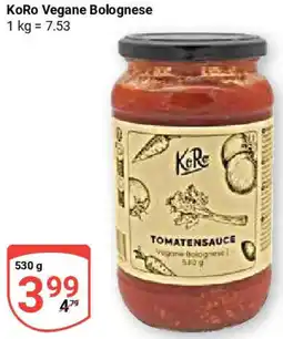 Globus KoRo Vegane Bolognese Angebot