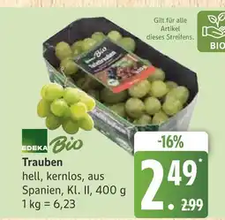 Marktkauf Edeka bio trauben Angebot