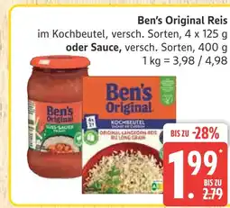 Marktkauf Ben's original reis im kochbeutel Angebot