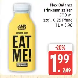 Marktkauf Max balance trinkmahlzeiten vanilla vibe Angebot
