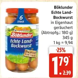 Marktkauf Böklunder echte land-bockwurst Angebot