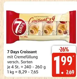Marktkauf 7 days croissant mit cremefüllung Angebot