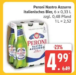 Marktkauf Peroni nastro azzurro italienisches bier Angebot