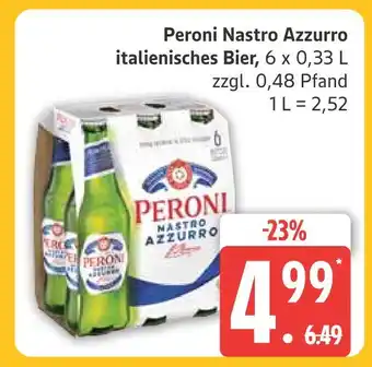 Marktkauf Peroni nastro azzurro italienisches bier Angebot
