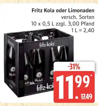 Marktkauf Fritz kola Angebot