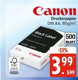 Marktkauf Canon druckerpapier black label premium Angebot