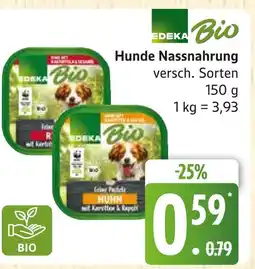Marktkauf Edeka bio hunde nassnahrung huhn mit karotte & rapsöl Angebot