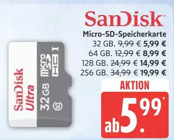 Marktkauf Sandisk micro-sd-speicherkarte 32 gb Angebot