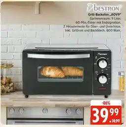 Marktkauf Bestron grill-backofen aov9 Angebot