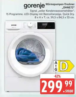 Marktkauf Gorenje wärmepumpen-trockner dhne72 Angebot