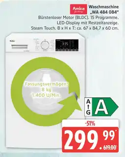 Marktkauf Amica waschmaschine wa 484 084 Angebot