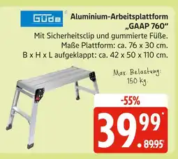 Marktkauf Güde aluminium-arbeitsplattform gaap 760 Angebot