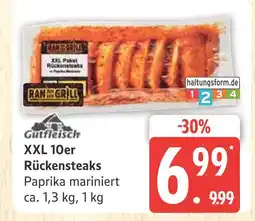 Marktkauf Gutfleisch xxl 10er rückensteaks paprika mariniert Angebot