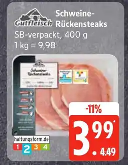 Edeka Schweine- rückensteaks Angebot