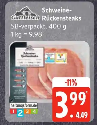 Edeka Schweine- rückensteaks Angebot
