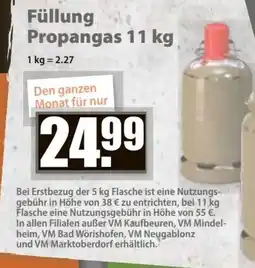 V Baumarkt Füllung Propangas 11 kg Angebot