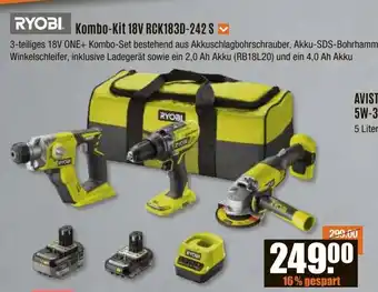 V Baumarkt RYOBI Kombo-Kit 18V RCK183D-242 S Angebot