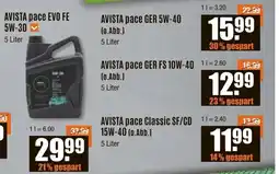 V Baumarkt AVISTA pace EVO FE 5W-30 Angebot