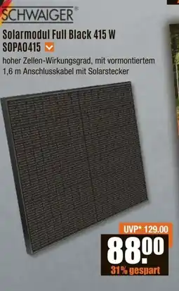 V Baumarkt SCHWAIGER Solarmodul Full Black 415 W SOPA0415 Angebot