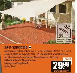 V Baumarkt RIX UV-Sonnensegel Angebot