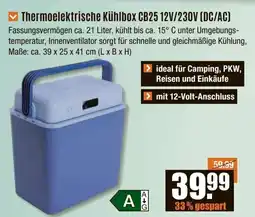 V Baumarkt Thermoelektrische Kühlbox CB25 12V/230V (DC/AC) Angebot