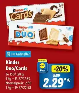 Lidl Kinder Duo/Cards Angebot