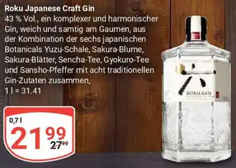 Globus Roku Japanese Craft Gin Angebot