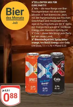 Globus X² Biermischgetränk Spritz Bitter-orange, Ice Boost Energy oder Cola Angebot