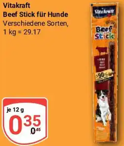 Globus Vitakraft Beef Stick für Hunde Angebot